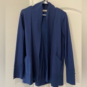 Blue sweater cardigan with buttons